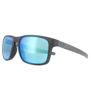 Oakley Zonnebril Holbrook Mix OO9384-10 Steel Prizm Sapphire Gepolariseerd