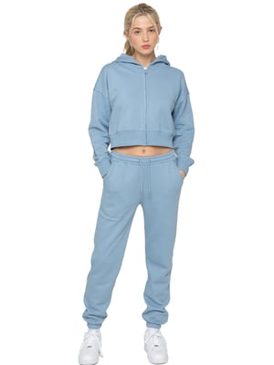Enzo | Dames Crop Zip Hoodie Tracksuit Set