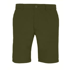 Asquith & Fox Mens Casual Chino Shorts (Olive)