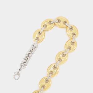 X Acht ketting van verguld messing