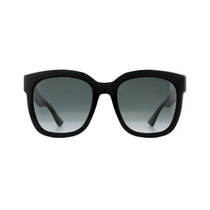 Gucci Zonnebril GG0034S 002 Zwart Glitter Groen En Roodgrijs Verloop