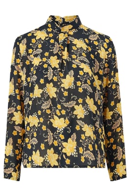High Neck Floral Blouse