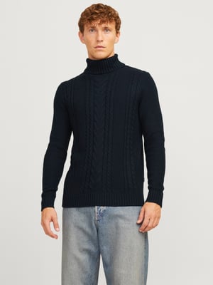 Jack & Jones Tröja Craig Knit Roll Neck Blå