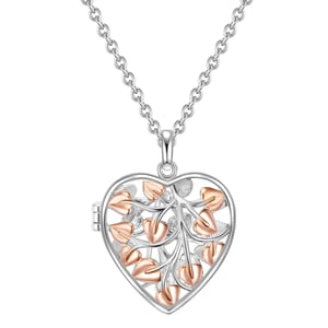 Necklace with pendant sterling silver bicolor Rafaela Donata