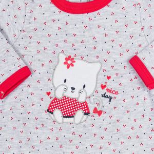 Långärmad och rundhalsad sparkdräkt 18260361 baby