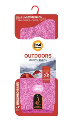 Dikke thermo sokken van merinowol voor dames - Roze