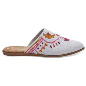 Toms Chambray Jutti Mule Grey Dam Flip-Flops