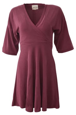 Midi Sleeve V Neck Wrap Dress