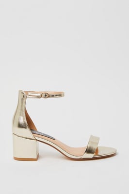 Thelma Ankle Strap Medium Block Heeled Sandals