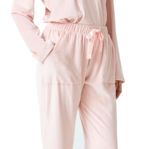 Långärmad pyjamas med V-ringning för kvinnor JJBDP0202