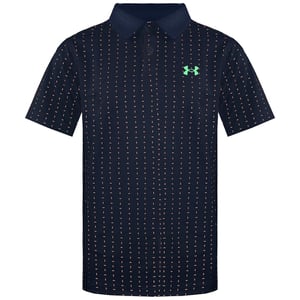 Under Armour  Sleeve Collar Navy Kids Performance Tee Box Polo Shirt 1366429 408
