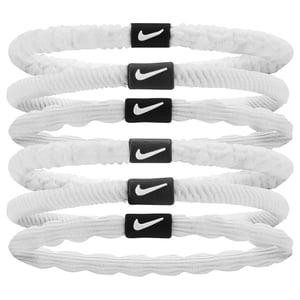 Nike 2024 Flex Hair Ties (Pack of 6) (White)