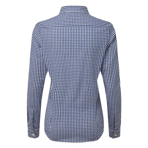 Premier Dames/dames Maxton Check Shirt met lange mouwen (Marine / Wit)