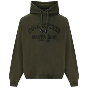 Dsquared2 Loose Fit Santa Dan Logo Green Hoodie