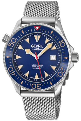 Gevril Men's Hudson Yards Swiss Automatic Blue Dial Watch