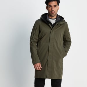 Glenton Mens Long Waterproof Jacket Moss Green
