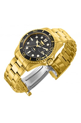 Invicta Pro Diver 30026 Heren Horloge - Quartz Uurwerk - Roestvrij Staal met zwarte Wijzerplaat - 43mm