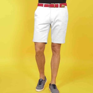 Asquith & Fox Mens Casual Chino Shorts (White)