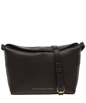 'Lolo' Black Nappa Leather Cross Body Bag