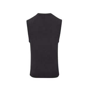 Premier Mens Knitted Sleeveless Sweater Vest (Charcoal)