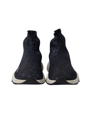 Balenciaga Glitter Speed Sneakers i Svart Viskos