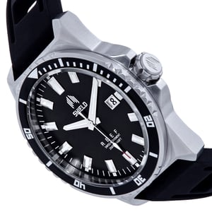 Shield Reef Band horloge met datum - zwart