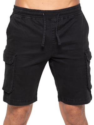 Enzo | Heren Cargo Korte Broek - Zwart