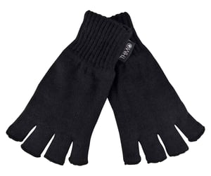 THMO - Svarta 3M Thinsulate-isoleringsfodrade fingerlösa handskar för herrar