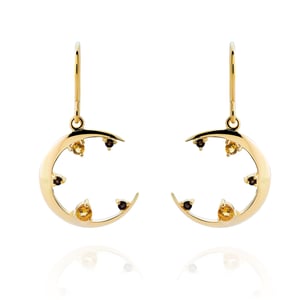 Orphelia 'Eline' Dames 925 Sterling Zilveren Set: Ketting + Oorbellen + Ring - Gouden SET-7497/G
