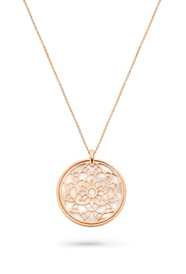 Orphelia 'Madelene' Dames 925 Sterling Zilveren Ketting met Hanger - Roze ZK-7163/RG