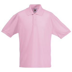 Fruit of the Loom Kinder/Kids Piqué Poloshirt met Korte Mouwen (Licht Roze)