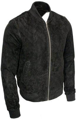 Varsity zacht suède leren bomberjack