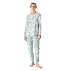 Winterpyjama lange mouw fluweel JJBEP1000 vrouwen