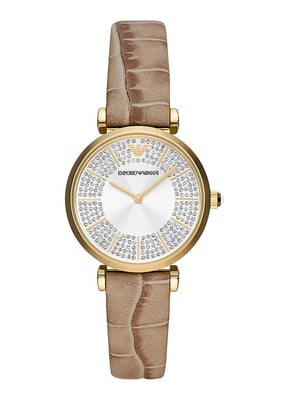 Emporio Armani Gianni T-bar Women's Brown Watch AR11518
