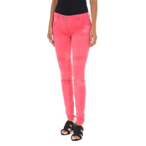 Long denim pants made of elastic fabric 70DBF0518-G291 woman