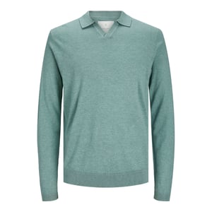 Jack & Jones Tröja Cigor Linne Split Neck Grön