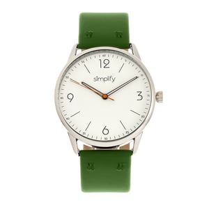 Simplify The 6300 Leather-Band Watch