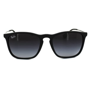 Ray-Ban Round Mens Rubber Black Gradient Grey Sunglasses