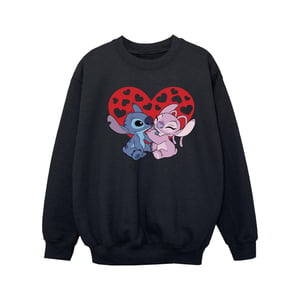 Disney Meisjes Lilo & Stitch Harten Sweatshirt (Zwart)