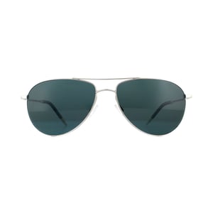 Oliver Peoples Aviator Unisex Silver Blue Polarized Sunglasses