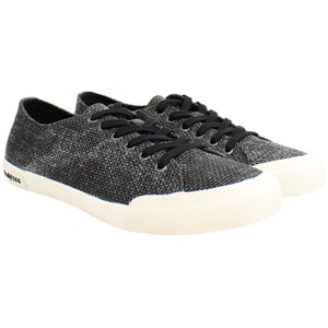 Seavees Monterey Raffia Dames Zwarte Sneakers