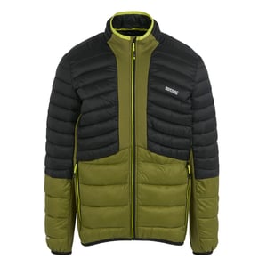 Regatta Mens Leedre Colour Block Hybrid Jacket (Nephrite Green/Black)