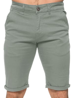 Enzo Heren Slim Fit Stretch Chino Shorts