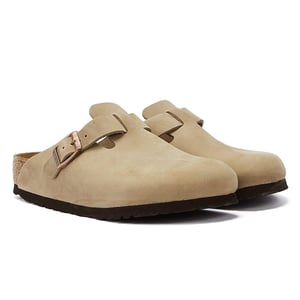 Birkenstock Boston Waxy Leather Narrow Tabacco Brown Klompen