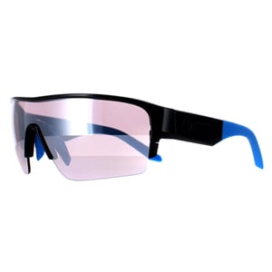 Dragon Semi Rimless Mens Shiny Black Lumalens Silver Ionized & Spare Tracer X