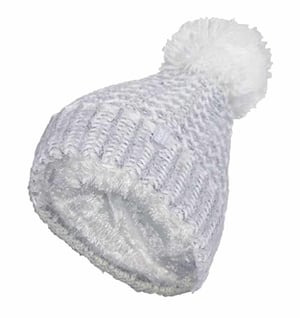 Ladies Fleece Fodrad Cuffed Termisk Vinter Bobble Mössa med Pom Pom