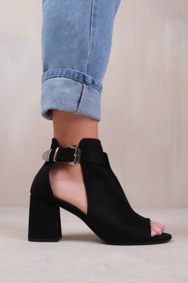 Wheres That From Womens 'Lisa' Wide Fit Block Heel With Side Buckle