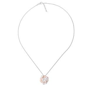 Orphelia 'Ivory' Dames 925 Sterling Zilveren Ketting met Hanger - Zilver/Rozen ZH-7091/1