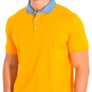 DESM Polo met korte mouwen en contrasterende reverskraag 61460 man