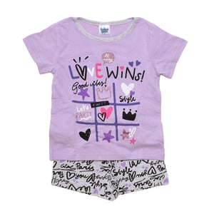 Zomerse pyjama met korte mouwen 23117052 meisje